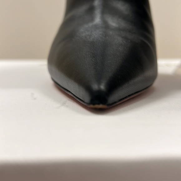 COPY - Amina Muaddi Black Giorgia Leather Ankle Boot - Picture 8 of 8